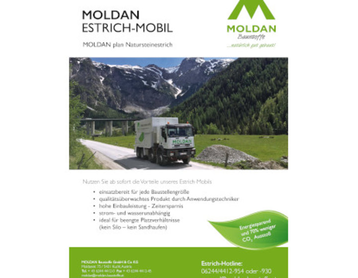 Flyer MOLDAN mit LKW